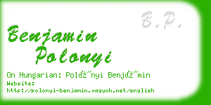 benjamin polonyi business card